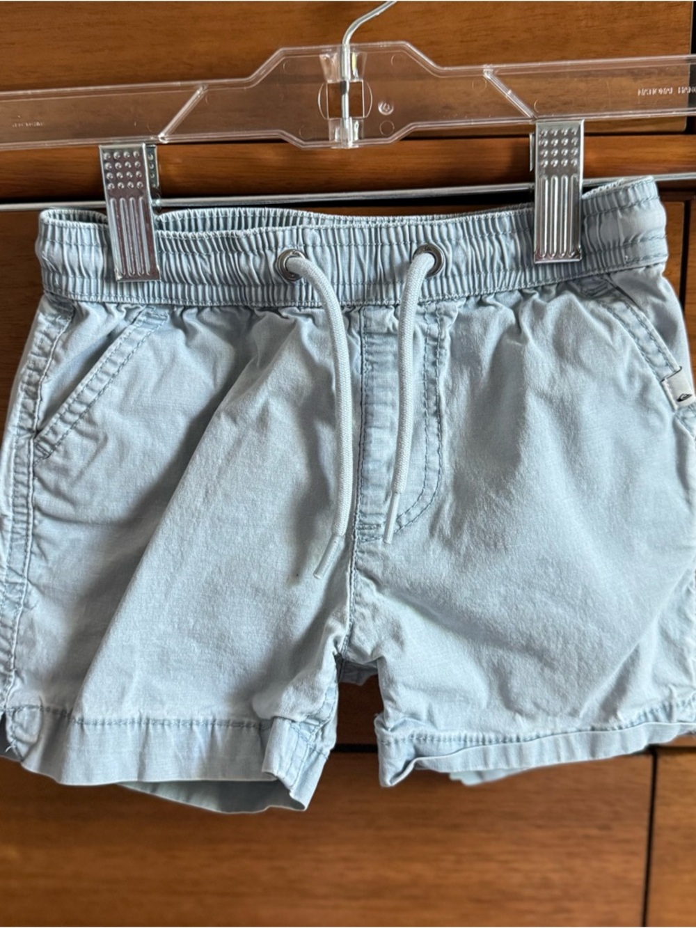 Quiksilver Boys Light Blue Elastic Waist Breathable Drawstring Shorts Size 3T